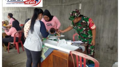 Sinergi Babinsa Dan Nakes Kelurahan Turi Kejar Target Posyandu Stunting Di Kota Blitar