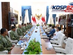 Menhan Dampingi Presiden Prabowo Terima Laporan TNI,Bahas Capaian Program TNI Untuk Kesejahteraan Masyarakat