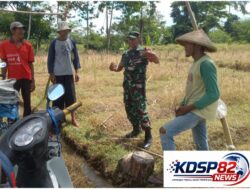 Dukung Ketahanan Pangan,Babinsa Kaweron Bersama Poktan Ngudibogo III Rencanakan Kerja Bakti Irigasi