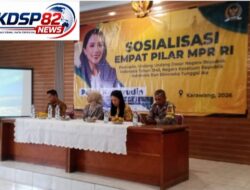Polsek Klari Amankan Kegiatan Anggota DPR RI Komisi XI Dalam Rangka Sosialisasi Empat Pilar MPR RI