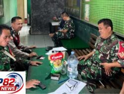 Potret Penguatan Sinergitas,Personil Polri Lakukan Silaturahmi Ke Mako Koramil 0410/Pangkalan