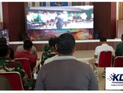 Nobar Piala Dunia Satukan Prajurit Dan Masyarakat,Pererat Kebersamaan Dalam Semangat Sportivitas