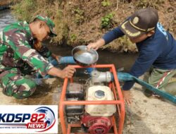 Antisipasi Kekeringan,Babinsa Sidomulyo Sertu Krida Dwi Bantu Pengairan Sawah Gunakan Pompa Air