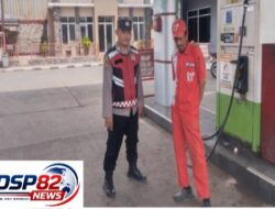 Kunjungi SPBU Gempol Patroli Prekat Polsek Banyusari Di Siang Hari