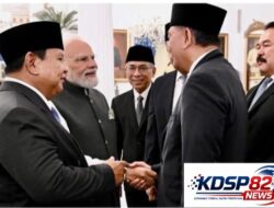 Menhan RI Sjafrie Dampingi Presiden Prabowo Sambut Kunjungan Kenegaraan PM India Di Istana Merdeka,Jakarta