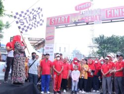 Dalam Rangka Menyambut HUT RI Ke-81,Kecamatan Sungkai Adakan Jalan Sehat Dan Lomba Senam