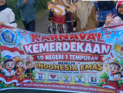 Meriahkan HUT RI Ke-81, SD Negeri 1 Tempuran Pawai Carnaval