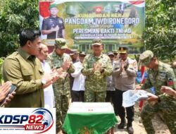 Pangdam IV/Diponegoro Tinjau Jembatan Gantung Merah Putih dan Resmikan Sumur Bor di Kabupaten Pati